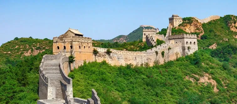 Which ancient city is known for its iconic Great Wall?