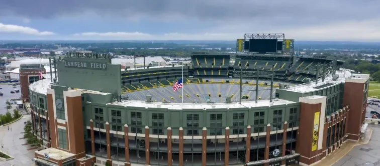 Which NFL team plays in this stadium?