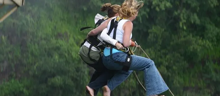 Where was the first commercial bungee jump operated?